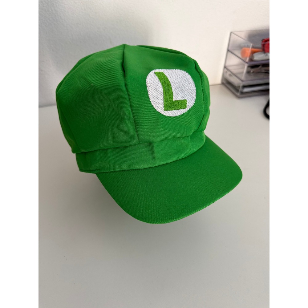 Nintendo Super Mario Bros Luigi Cosplay Hat‎ Green Newsboy Cap Costume Accessory